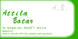 attila botar business card